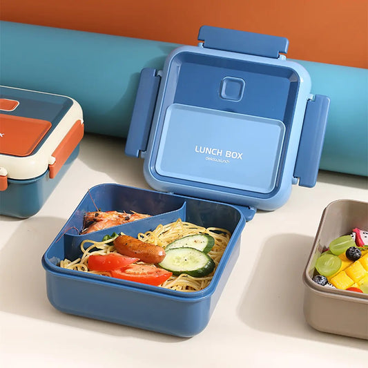 LONCHERA CUADRADA-LUNCH BOX AZUL 1000 ML